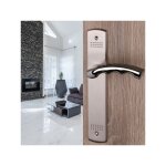 Ouvre&d�co - 2 poign�es de porte godzilla sans trou, laiton nickel mat entraxe 195 mm