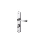 Ouvre&déco - 2 poignées de porte tignes verrou condamnation, aluminium anodisé argent entraxe 195 mm Ouvre&déco - 2 poignées de porte tignes verrou condamnation, aluminium anodisé argent entraxe 195 mm