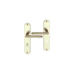 Ouvre&déco - 2 poignées de porte tignes verrou condamnation, aluminium f2 entraxe 195 mm Ouvre&déco - 2 poignées de porte tignes verrou condamnation, aluminium f2 entraxe 195 mm