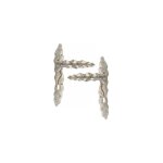 Ouvre&d�co - 2 poign�es de porte feuille entr�e de cl�, aluminium vieil argent entraxe 195 mm