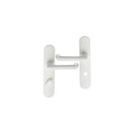 Ouvre&déco - 2 poignées de porte tubulaire verrou condamnation, nylon blanc entraxe 195 mm Ouvre&déco - 2 poignées de porte tubulaire verrou condamnation, nylon blanc entraxe 195 mm