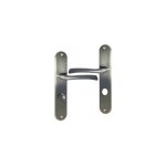 Ouvre&d�co - 2 poign�es de porte rhapsodie verrou condamnation, zamak nickel mat entraxe 195 mm