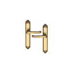 Ouvre&d�co - 2 poign�es de porte isabella sans trou, laiton patin� entraxe 195 mm