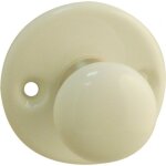 Ouvre&d�co - 2 rosaces de poign�e de porte rondes janelle verrou de condamnation, porcelaine blanc