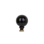 Ouvre&deco ? boule de finition d'escalier en porcelaine noire ? embase laiton �100mm ? pour maintien ...