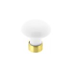 Bouton de porte et tiroir de meuble en porcelaine blanche Ø 35 mm, rond Bouton de porte et tiroir de meuble en porcelaine blanche Ø 35 mm, rond