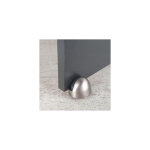 Ouvre&déco - butée de porte sol demi - lune rehausse, laiton gris nickel mat Ouvre&déco - butée de porte sol demi - lune rehausse, laiton gris nickel mat