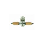 Ouvre&déco - poignée de fenêtre crémone en bois brut et zamak nickel mat, athena Ouvre&déco - poignée de fenêtre crémone en bois brut et zamak nickel mat, athena