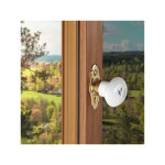 Ouvre&deco ? poign�e de fen�tre cr�mone en porcelaine blanche ? base en laiton poli ? design ergonomique ...