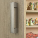 Ouvre&d�co - poign�e de meuble alfa, nylon nickel satin� entraxe 128 mm