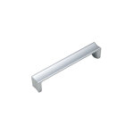 Poignée de meuble en zamak finition nickel mat entraxe 128 mm, kim Poignée de meuble en zamak finition nickel mat entraxe 128 mm, kim