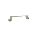 Poignée de meuble en zamak finition nickel mat entraxe 128 mm, scroll Poignée de meuble en zamak finition nickel mat entraxe 128 mm, scroll