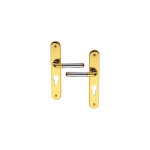 Ouvre&deco ? poign�es de porte barbara ? 2 unit�s ? cylindre laiton poli / chrome ? entraxe 195 mm ? ...