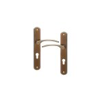 Ouvre&deco ? poign�es de porte eva cylindre ? laiton patin� ? entraxe 195 mm ? garniture compl�te sur ...