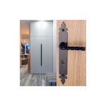Ouvre&deco ? poign�e de porte nantua ? lot de 2 ? aluminium noir ? entraxe 195 mm ? compatible avec serrures ...