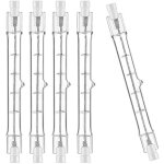 Ouylaf - lot de 5 ampoules halog�nes r7s 118mm 300w 230v, dimmables pour �clairage paysager, salon ou ...