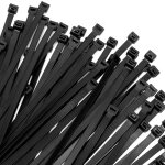 Collier serrage plastique100mm x 2. 5mm, 100 pi�ces colliers noir long, serre cable plastique grand, ...