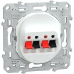 Ovalis - prise haut parleur - 2 sorties - blanc (s320488)