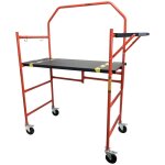 Oxeo - echafaudage roulant - pliable sur roulettes - hauteur de travail 85cm - acier - 226kg