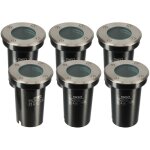 Oxeo - spots encastrables x6 - extérieur - couvercle inox - pour ampoule led gu10 - etanche ip67 - spot ... Oxeo - spots encastrables x6 - extérieur - couvercle inox - pour ampoule led gu10 - etanche ip67 - spot ...
