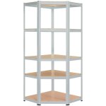 Tag�re d'angle charges lourdes en m�tal 5 plateaux - 875 kg - etag�re de coin - montage facile systeme ...