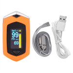 Oxym�tre de pouls portable mesure spo2 saturation en oxyg�ne et fr�quence cardiaque � domicile orange ...