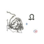 Pack 10 m chane galva calibr iso4565 + manille - vigouroux - 10 mm