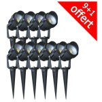 Lumihome - pack de 10 spots piquet extérieurs 3500k led cob 6w ® Lumihome - pack de 10 spots piquet extérieurs 3500k led cob 6w ®