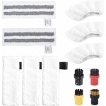 Pack de 12 accessoires pour nettoyeur vapeur k�rcher easyfix sc2 sc3 sc4 sc5, set chiffon microfibre ...