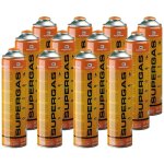 Pack de 12 cartouches de gaz 330gr butane propane mix 600ml valve 7 / 16 kemper