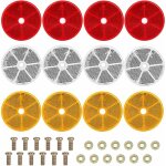 Pack 12 r�troviseurs ronds 60 mm pour v�lo remorque moto scooter arri�re orange rouge blanc