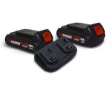 Pack 2 batteries concept 20v lithium 2 ah pour la gamme d'outils electro - portatifs x - performer + ...