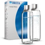 Pack de 2 bouteilles brita en verre - sodatrio - 1l