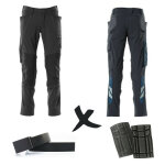Workwear box : 2 pantalons de travail ultimate stretch 18479 + 2 cadeaux - noir - 44 - jambes standards ...