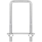 Pack de 2 supports d'arrimage boulons en u m12 en acier inoxydable - 60x150mm - avec contre - plaque ...