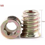 Pack de 20 pi�ces m8 �crou hexagonal filet� en alliage de zinc, �crous d'insert en alliage de zinc assortiment ...