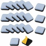 Pack de 24 patins pour meubles autocollants, patins carr�s en t�flon 25�25 mm, pour chaises, canap�s, ...
