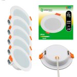 Pack de 24 spot led encastrable extra plat 9w salle de bain ip54 blanc chaud 3000k