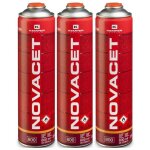 Pack de 3 cartouches de gaz 330gr novacet butane propane mix 600ml valve 7 / 16 kemper