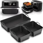 Pack de 3 moules en silicone pour friteuse � air, compatibles ninja foodi af500eu, foodi flex 10, 4 l ...