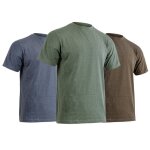 Pack de 3 t - shirts unis manches courtes lincoln vert - bleu - marron lma - taille: m
