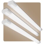 Pack de 3 tube led 120cm, plafonnier led 36w 4000lm 4000k ip65 tanche pour garage, cave, bureau, salle ...