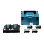 Makita - pack de 4 batteries 5ah bl1850 - dc18rd - chargeur double - coffret makpac - r�f�rence 197626 ...