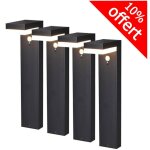 Pack de 4 bornes solaires led v�nus � d�tecteur lumihome