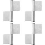 Pack de 4 charni�res � souder, sangle � souder en acier inoxydable 136x105x2, 8 mm pour portes m�talliques, ...
