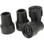 Pack de 4 embouts de canne antidrapants standard embouts en caoutchouc noir - 19mm
