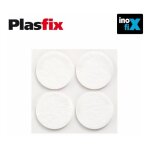 Pack de 4 feutres adh�sifs synth�tiques blancs �38mm plasfix inofix