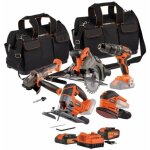 Pack 4 outils - dual power - 20 v - perceuse / visseuse + meuleuse d'angle + ponceuse a main + scie circulaire ...