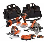 Pack 4 outils - dual power - 20 v - perceuse / visseuse + scies (sauteuse, sabre, circulaire) - 2 batteries ...
