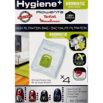 Pack de 4 sacs haute filtration hygiene + pour rowenta silence force x - trem power zr200920